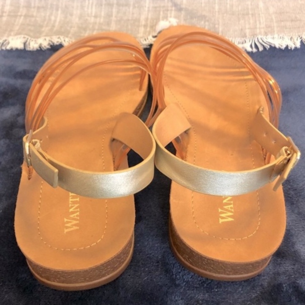 Wanted Cannon Peach Clear Jelly Sandals Size 7 - Picture 7 of 8